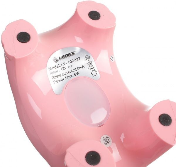 Настольная лампа слон Менни 1x60 Вт G4 розовый LX-102927 