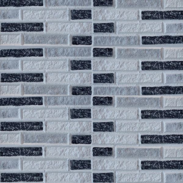 Плитка гипсовая прямая Gipsanit под кирпич белая с черным 0,8 кв.м 