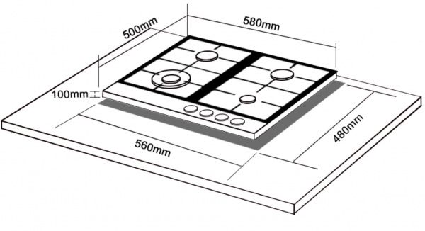 Варочная поверхность Interline HGS 764 FGT XA