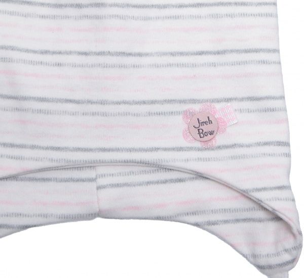 Шапочка дитяча для дівчинки Роза 211-Т р.44-46 білий із рожевим 