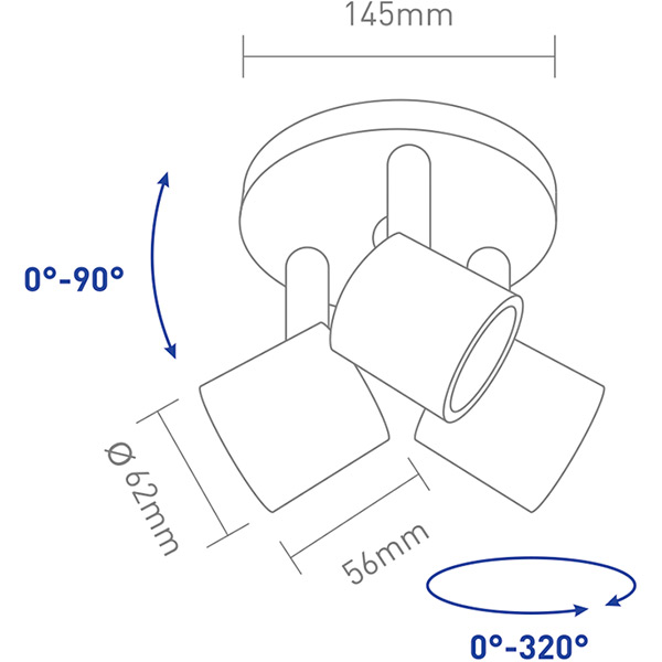 Светильник светодиодный Global GSL-02C 4100K 3x12 Вт черный 