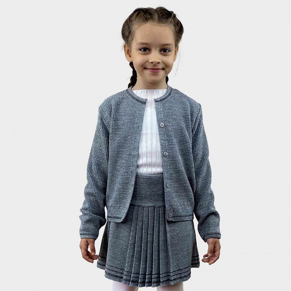 Юбка Герда с люрексом меланж ART KNIT р.116–122 серый 022461 