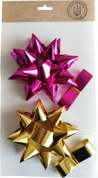 Бант Подарочный + Лента 4 м р.12 в ассортименте 2 шт.