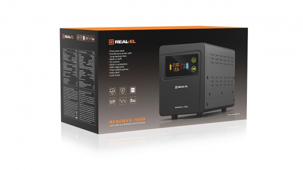 Источник бесперебойного питания (ИБП) Real-el RESERVE-500