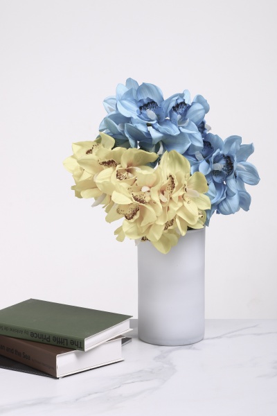 Ваза стеклянная Soft цилиндр 19,5 см белая 