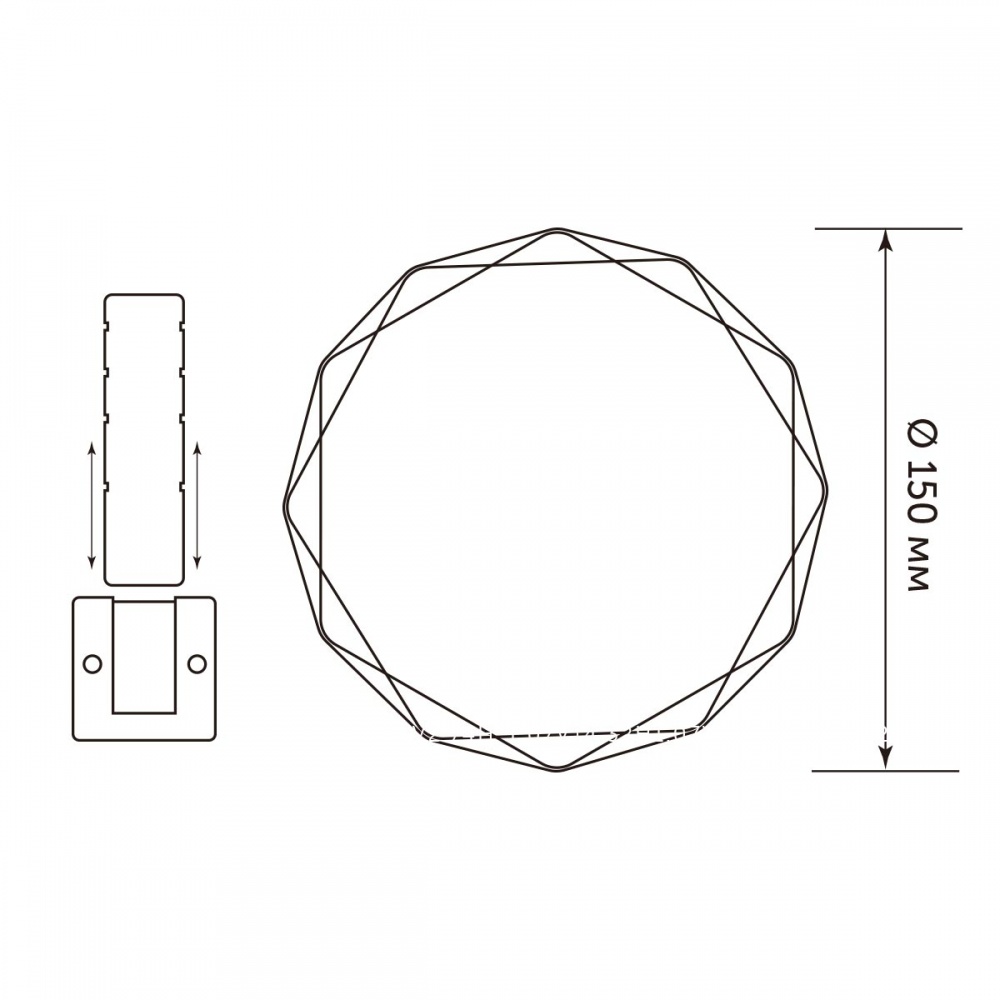 Світильник стельовий LIGHT SET DRAGOBRAT LS 18 Вт білий 4500 К