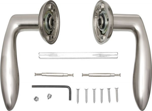 Ручка на розетці №25 матовий нікель