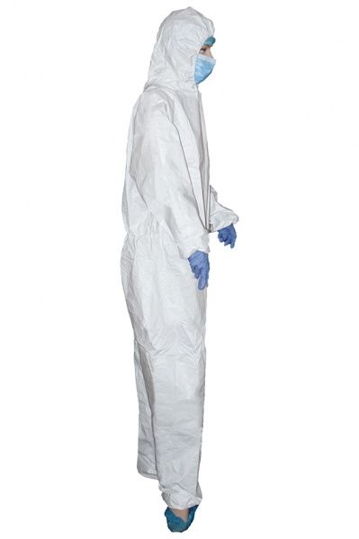 Комбинезон одноразовый защитный из биоспана 50г/кв. м р. XXXL рост универсальный белый