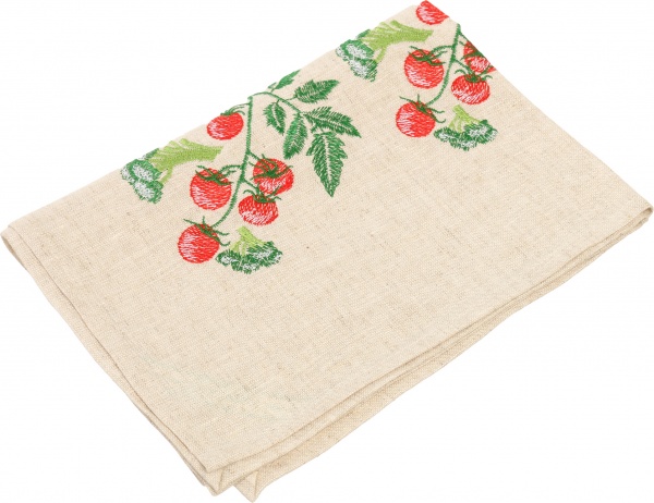 Полотенце Томаты 45x65 см белый с рисунком 