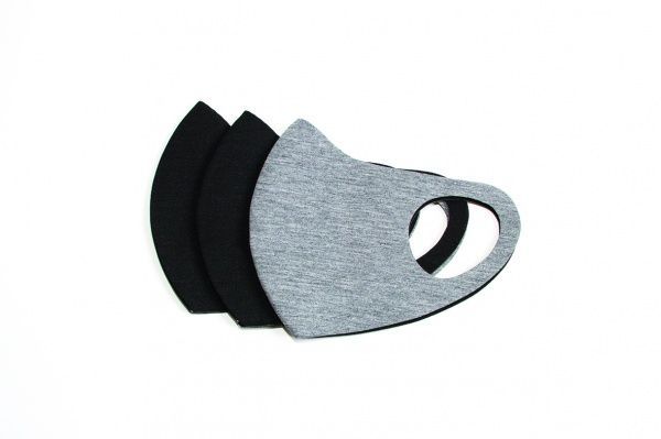 Маска Grandtex неопреновая многоразовая двухсторонняя меланж р. S 3 шт.