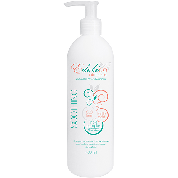 Гель для інтимної гігієни Edelico intim care для сухої та чутливої шкіри 400 мл