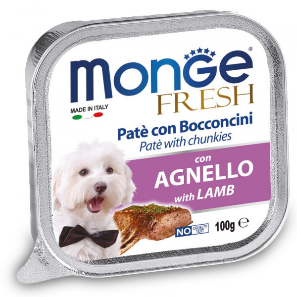 Корм влажный для собак для всех пород Monge fresh ягненка 100 г