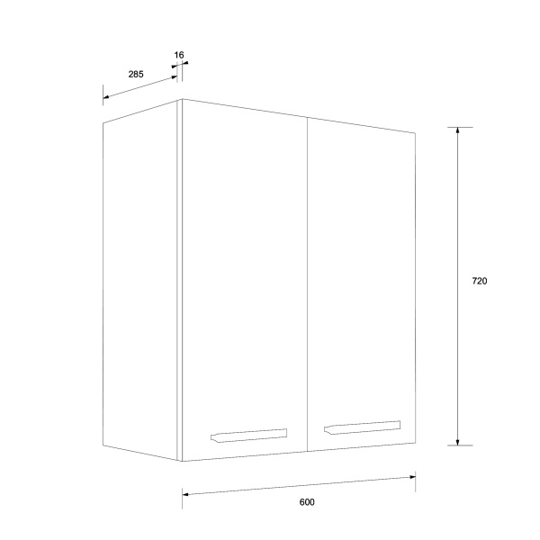 Шафа верхня Аліна В 60/71.8 білий/білий Сокме