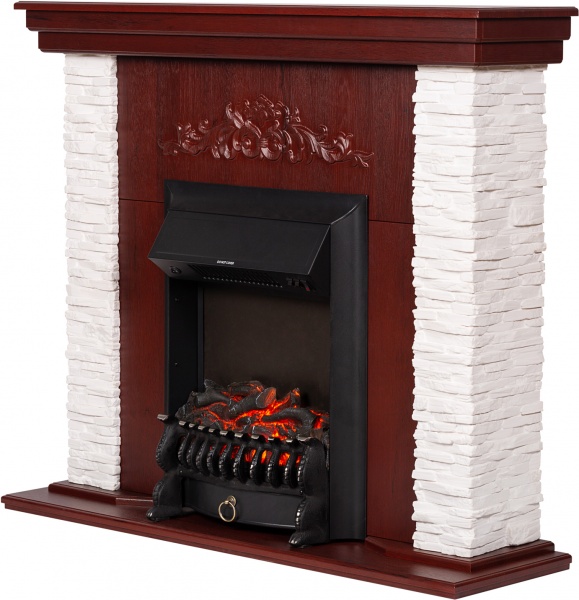 Камінокомплект ASTRA FLAME Леон white+HORTON BLACK