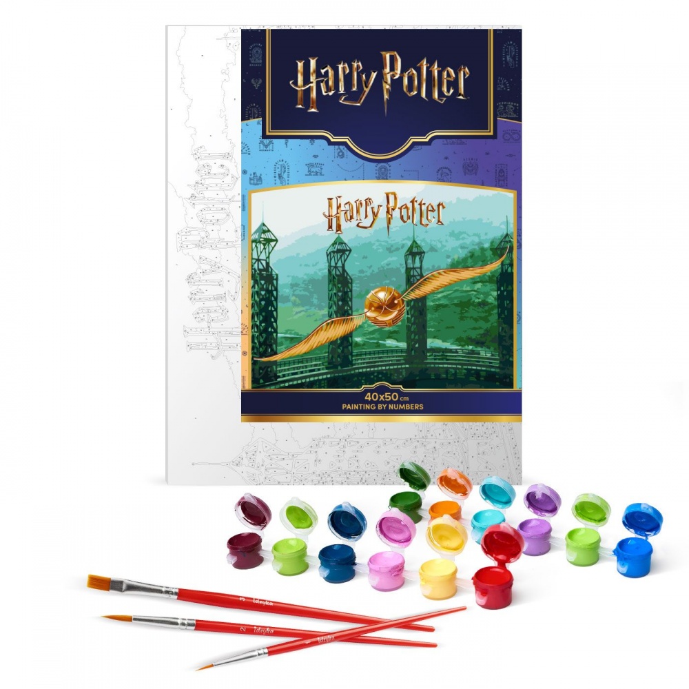 Картина по номерам Harry Potter: Золотой снитч с красками металлик extra ©Warner Bros. 40х50 см Ideyka