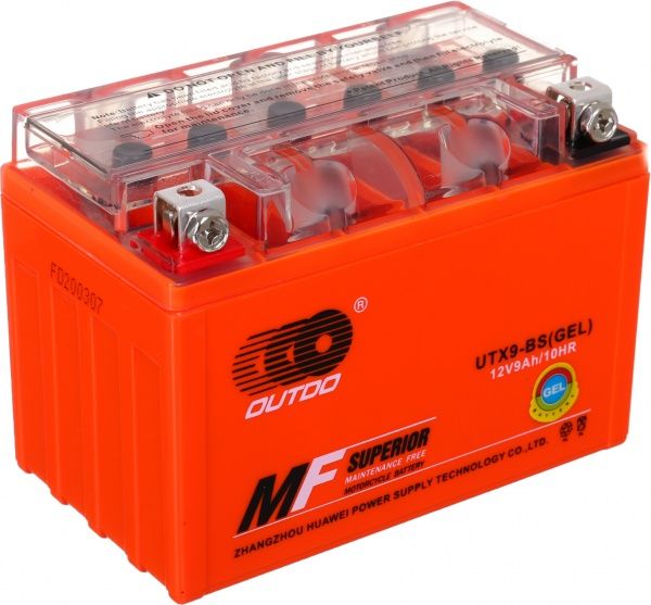 Аккумулятор автомобильный Outdo UTX9-BS (GEL) 9А 12 B HCOG9-0 «+» слева
