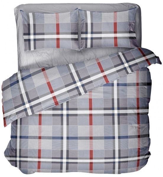 Комплект постельного белья Smart Check 220х200 см серый UP! (Underprice) 