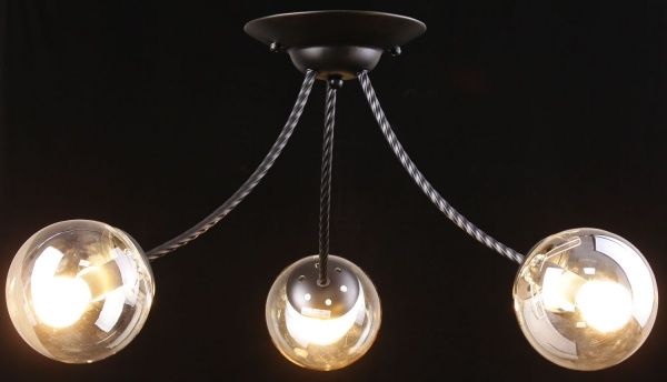 Светильник потолочный Accento lighting Oleander 3x40 Вт E14 черный ALDW-MX68859-3