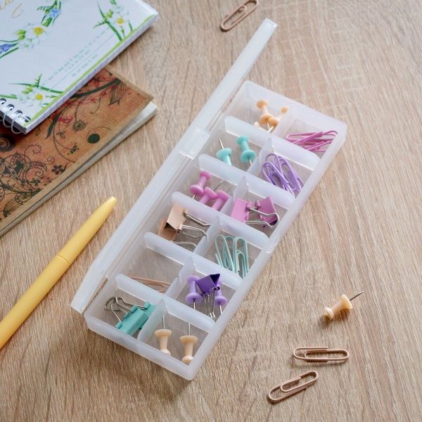 Органайзер для таблеток MVM PC-09 T на 12 відділень (таблетниця) 20x168x65 мм