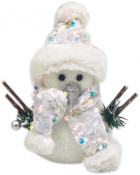 Підвіска Dalian Everglory сніговик 15 см білий LX2021-0730