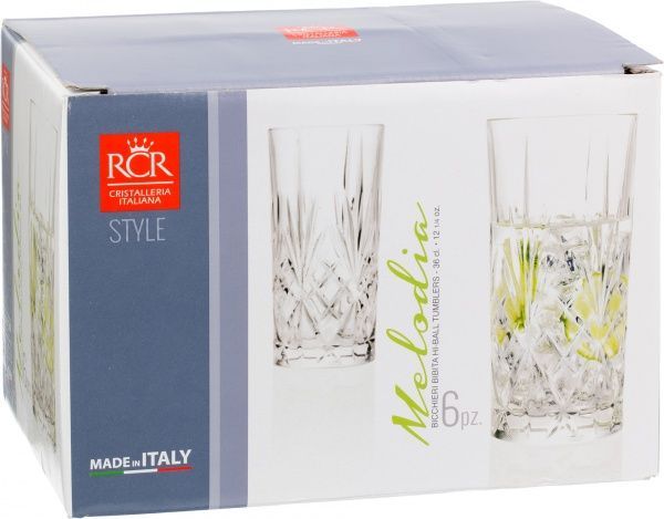 Набір склянок високих Melodia 360 мл 6 шт. RCR