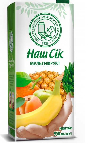Нектар Наш Сік Мультифрукт 0,95 л 