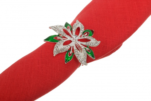 Кільце для серветок Diamond Green Flower YQU9166-2
