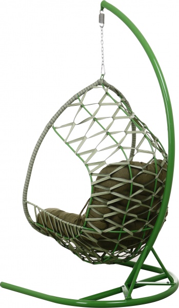 Кресло-кокон Латинос плетение зигзаг зеленый