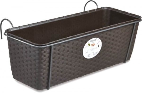 Ящик балконний Stefanplast Natural прямокутний 9,2л коричневий (75854) 