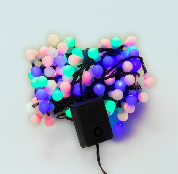 Декоративная гирлянда Джаз Лайт OLDBL100-RGB-E встроенный светодиод (LED) 100 ламп 15 м