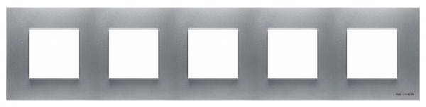 Рамка пятиместная ABB Zenit универсальная серебристый N2275 PL