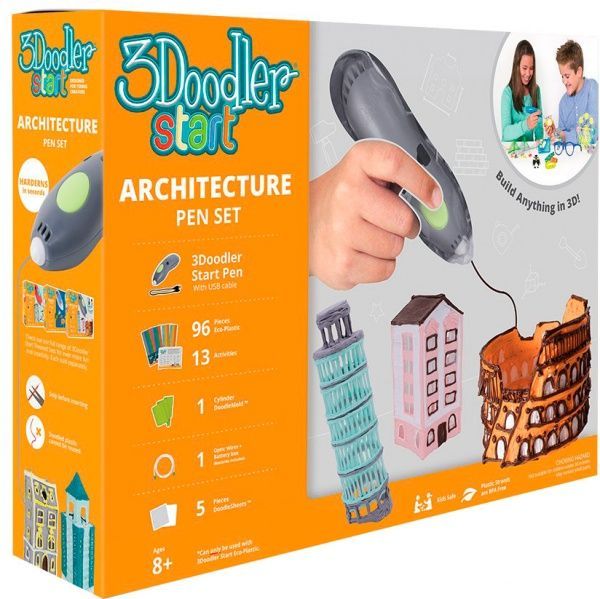 3D-ручка 3Doodler Start Архітектор (96 стрижнів, шаблон, аксесуари) 3DS-ARCP-COM