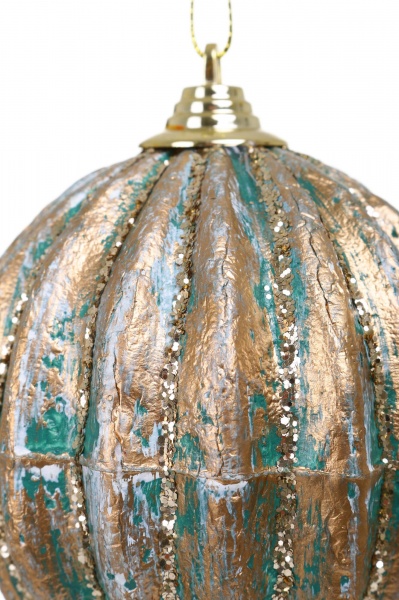 Шар новогодний SD019-41A d 100 мм бирюзовый