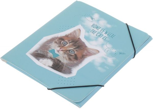 Папка на резинці папка для зошитів на резинці Cat in bow tie, 200х230 мм