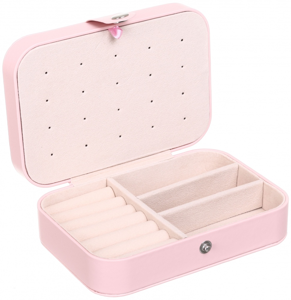 Шкатулка для украшений Flatty 16x11.5x5 см розовый