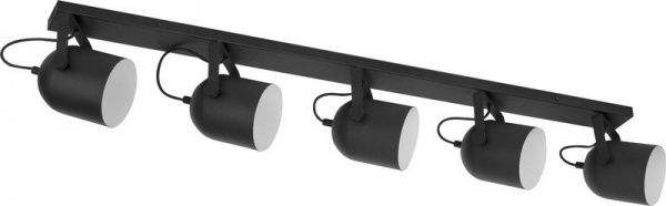 Спот TK Lighting 2614 Spectra 5x60 Вт E27 черный с белым 
