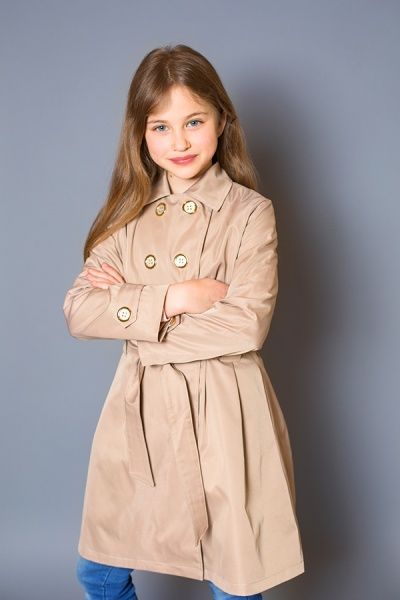 Плащ для дівчаток Модний Карапуз р.122 бежевий 03-00694-0 