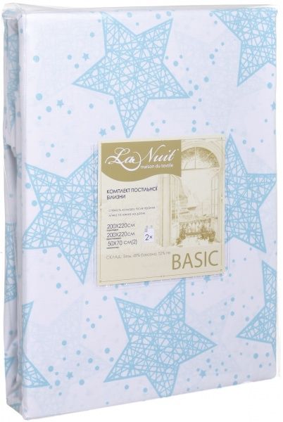 Комплект постільної білизни Basic зірки 2.0 білий La Nuit 
