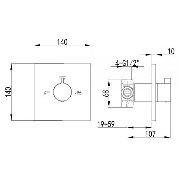 Перемикач Imprese Zamek VR-151032