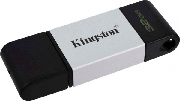 Флеш-память USB Kingston DataTraveler 80 32 ГБ USB Type-C black (DT80/32GB) 