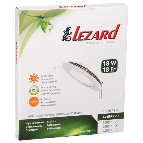 Світильник адміністративний LED Lezard 18 Вт IP20 білий 442RRP-18 
