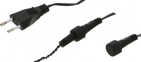 Электрогирлянда линейная синяя с красным встроенный светодиод (LED) 120 ламп 12 м