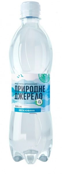 Вода мінеральна Природне джерело негазована 0,5 л 