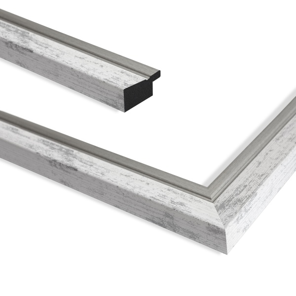 Рамка для фотографії зі склом MARCO decor 2615N 1 фото 15х20 см білий із сріблястим 