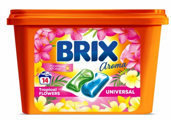 Капсули для машинного прання BRIX Universal Aroma 14 шт. 