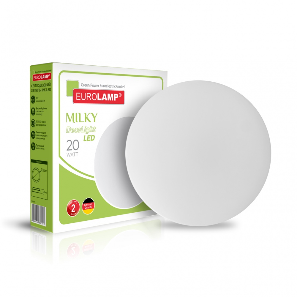 Світильник світлодіодний Eurolamp 20 Вт 4000 IP40 LED-NLR-20W-T22