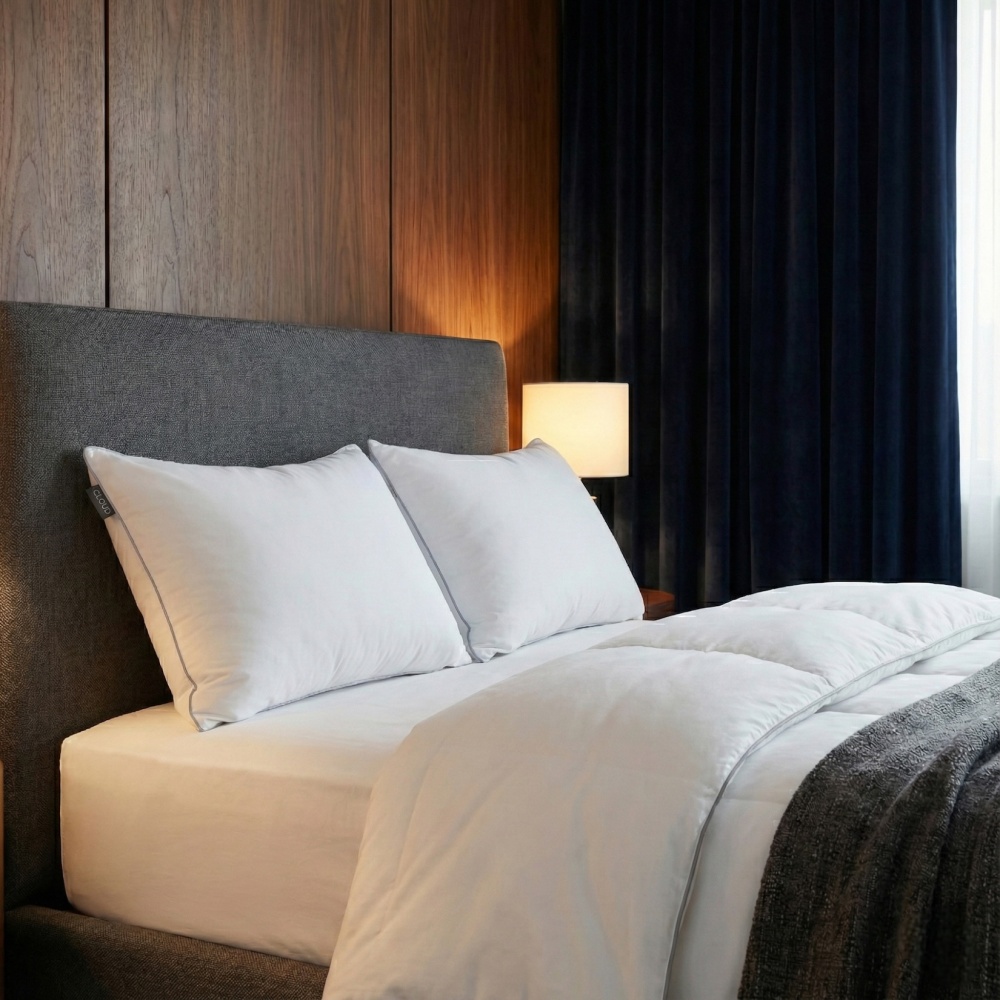 Подушка с эко лебединым пухом, чехол перкаль SPOKIY / СПОКИЙ ARCLOUD 50x70 см белый