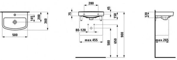 Умывальник Laufen Kompas 50 1015.0