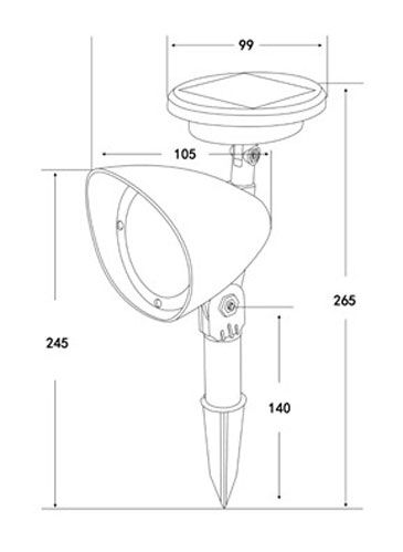 Світильник на сонячній батареї Expert ELW-VK011C 0,18 Вт IP44 чорний 