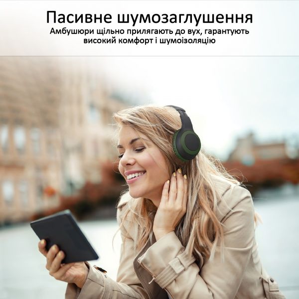 Наушники Promate LaBoca Bluetooth 5.0 green (laboca.midnightgreen) 